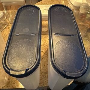 Blue and White Storage Containers